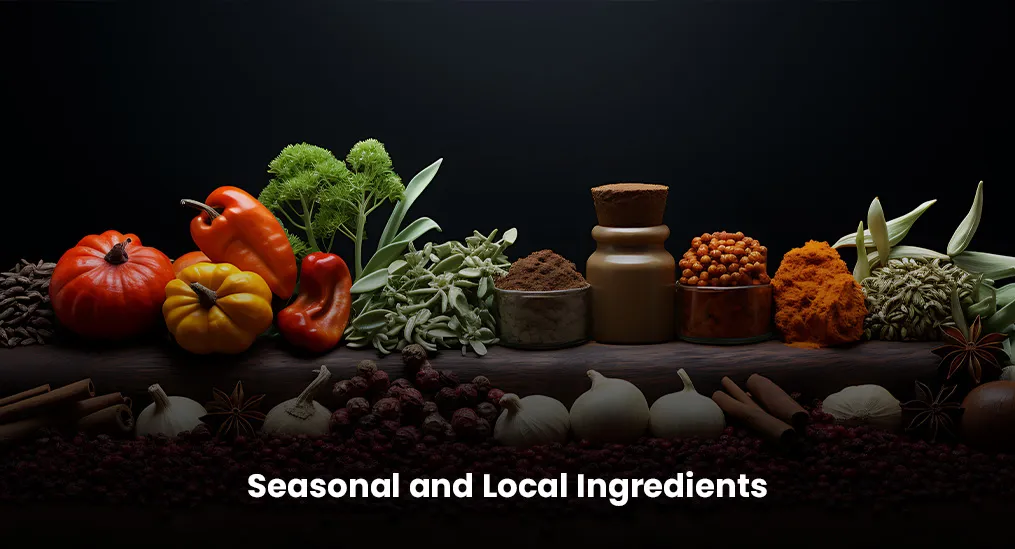 seasonal ingredients for the menu