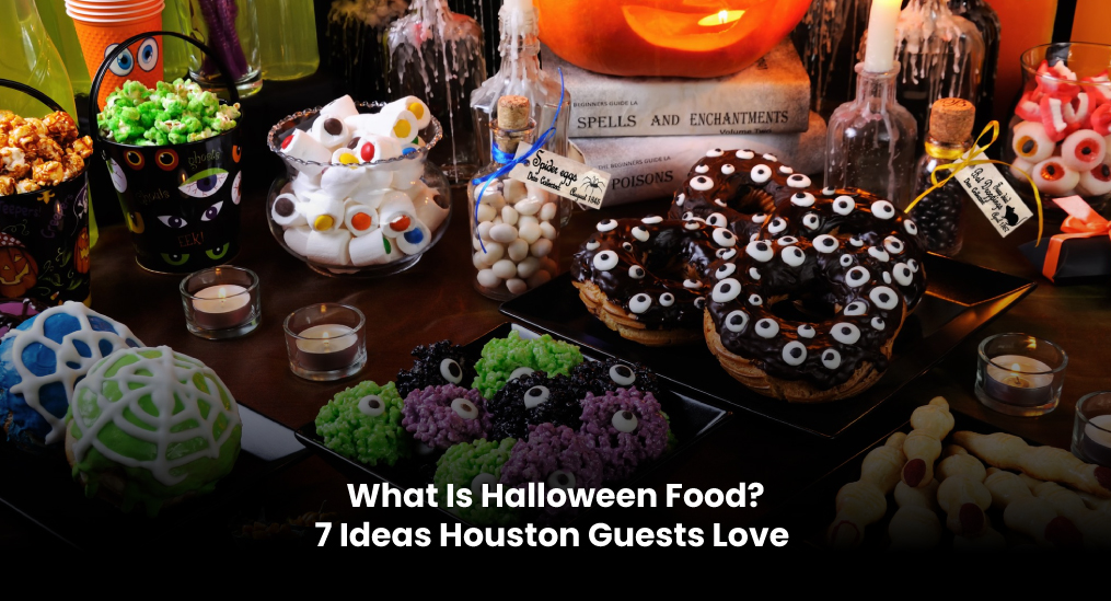 Halloween food ideas Houston guests love featuring spooky desserts and treats.